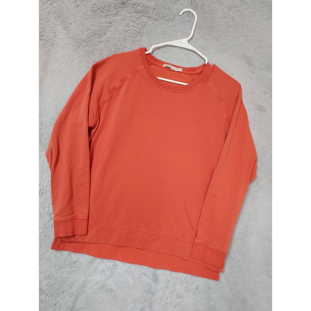 Peter Millar Pullover Womens Medium Lava Wash Raglan Long Sleeve Orange Salmon